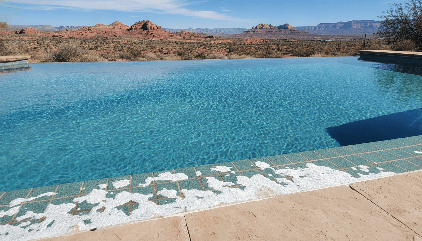 Calcium Scale on New Mexico Pools: Why Hard Water Makes It Worse